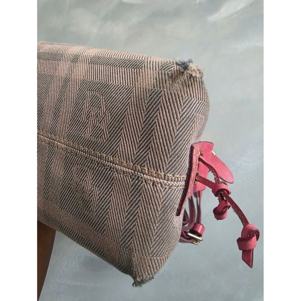 Dooney & Bourke Pink Plaid Small East West Baguette Shoulder Hobo Slouchy Bag - Picture 5 of 14